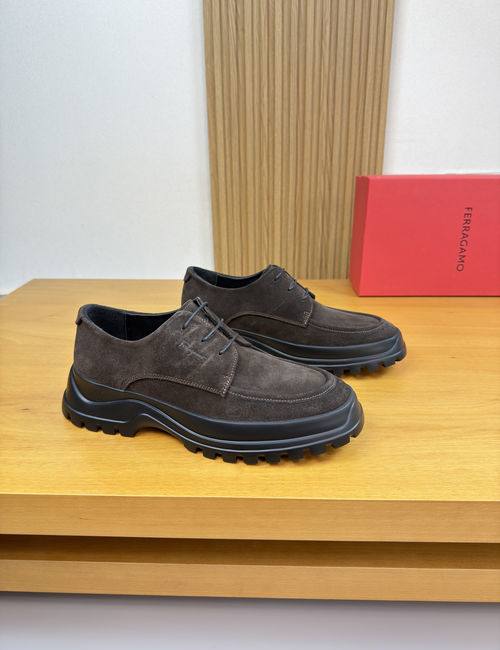 Ferragamo Premium Dress Shoes With Suede Leather