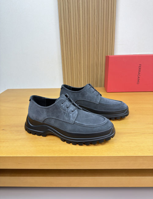 Ferragamo Premium Dress Shoes With Suede Leather