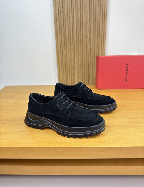 Ferragamo Premium Dress Shoes With Suede Leather