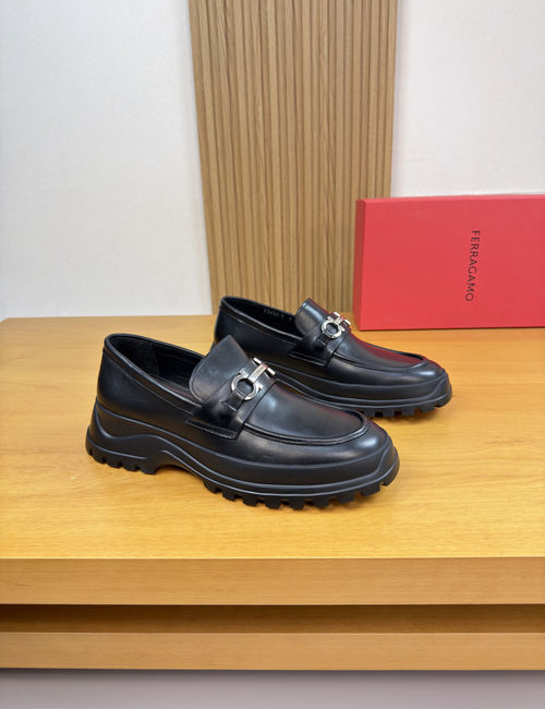 Ferragamo Nappa Cowhide Dress Shoes