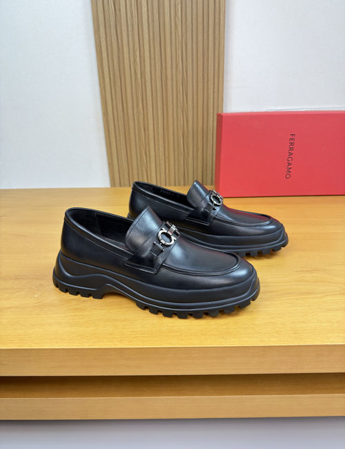 Ferragamo Nappa Cowhide Dress Shoes