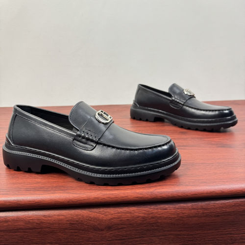 Christian Dior CD H600 Series Leather Loafers With Rubber Sole