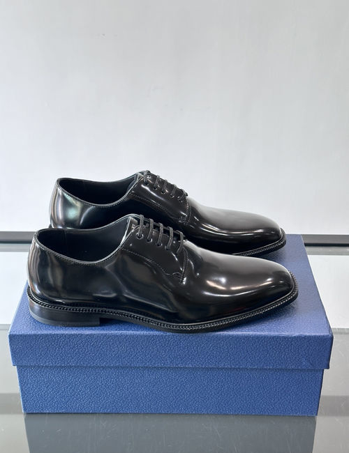 Christian Dior CD Patent Leather Derby Shoes For Formal Wear