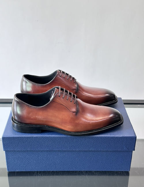 Christian Dior CD Patent Leather Derby Shoes For Formal Wear