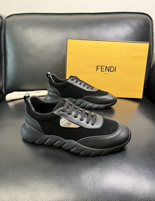 Fendi Flyknit Leather Casual Shoes Original Sole