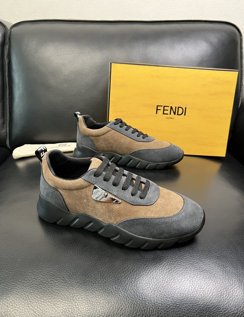 Fendi Flyknit Leather Casual Shoes Original Sole