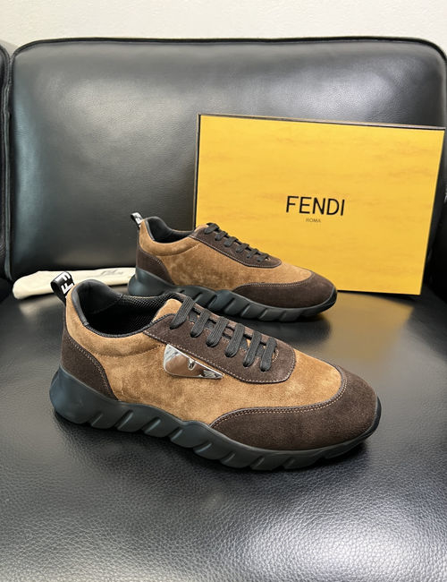 Fendi Flyknit Leather Casual Shoes Original Sole