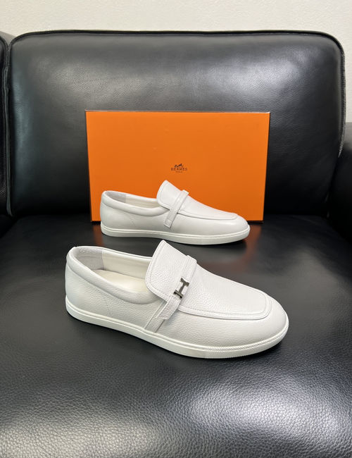 Hermes Premium Leather Casual Shoes Comfortable Sole