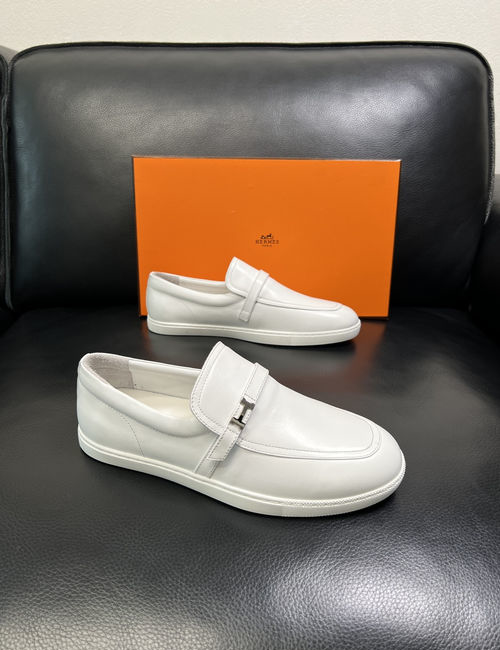 Hermes Premium Leather Casual Shoes Comfortable Sole