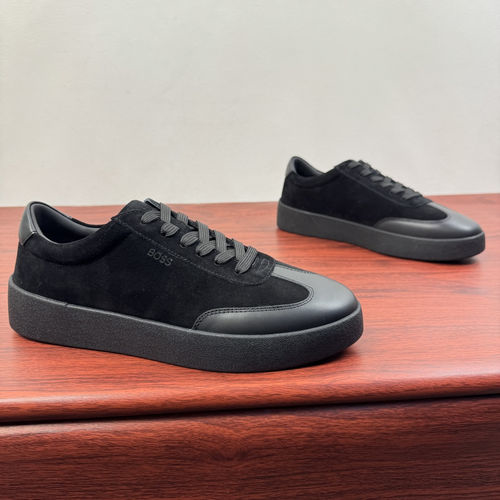 Hugo Boss Basketball Leather Low-top Sneakers