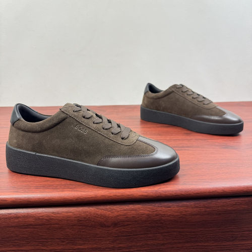 Hugo Boss Basketball Leather Low-top Sneakers