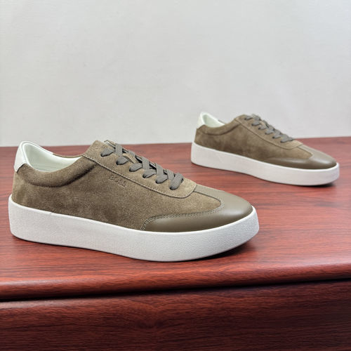 Hugo Boss Basketball Leather Low-top Sneakers
