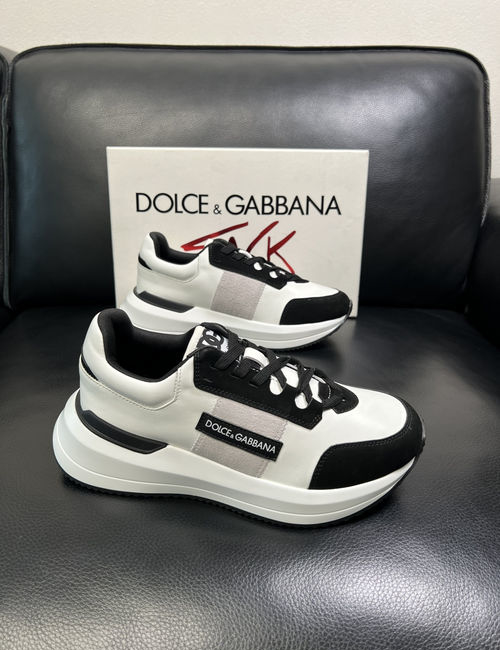 Dolce & Gabbana DG Calfskin Sneakers Dyed Cowhide Insole Original Outsole