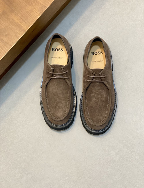 Hugo Boss Formal Dress Shoes Suede Leather TPU Outsole