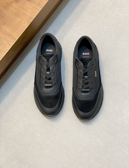 Hugo Boss Suede Mesh Low-top Sneakers