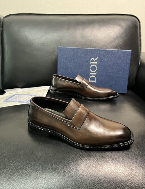 Christian Dior CD Premium Leather Dress Shoes Comfortable Sole