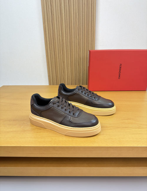 Ferragamo Premium Casual Leather Sneakers