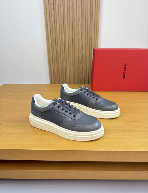 Ferragamo Premium Casual Leather Sneakers