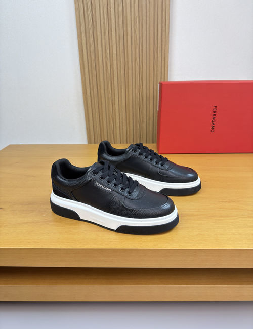 Ferragamo Premium Casual Leather Sneakers