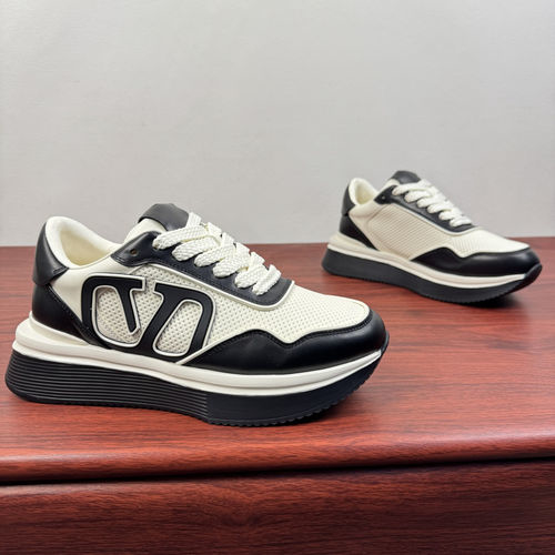 Valentino Leather Thick Sole Casual Sports Shoes