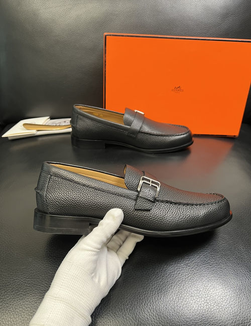 Hermes Premium Cowhide Leather Comfortable Casual Shoes