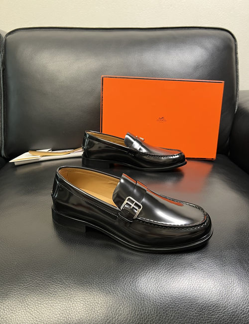 Hermes Premium Cowhide Leather Comfortable Casual Shoes