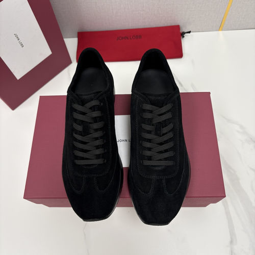 John Lobb Suede Slip On Casual Sneakers