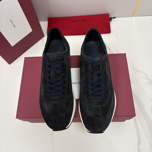 John Lobb Suede Slip On Casual Sneakers