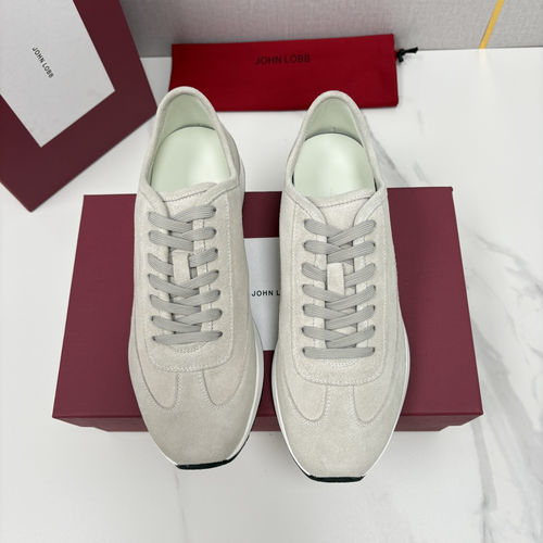 John Lobb Suede Slip On Casual Sneakers