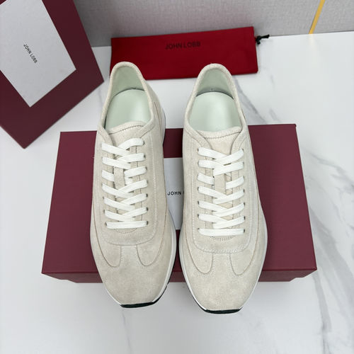 John Lobb Suede Slip On Casual Sneakers
