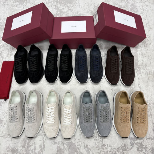 John Lobb Suede Slip On Casual Sneakers