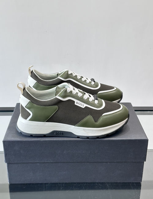 Hugo Boss Mesh Leather Paneled Sneakers