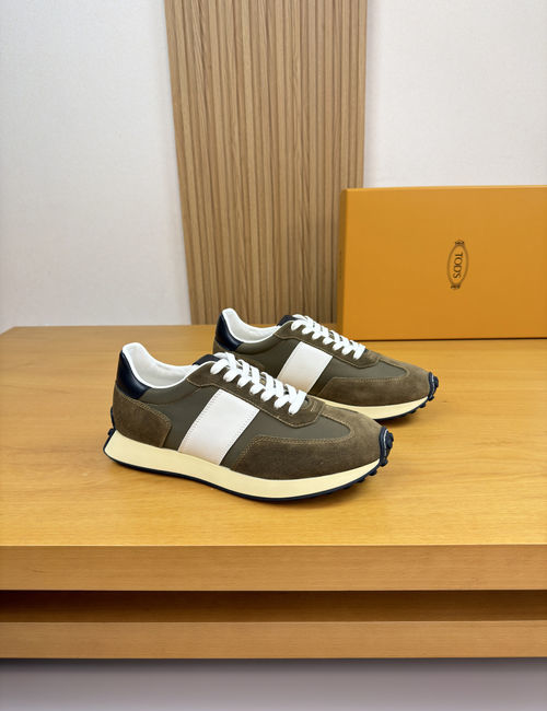 Tods Napa Leather Casual Sneakers With Logo