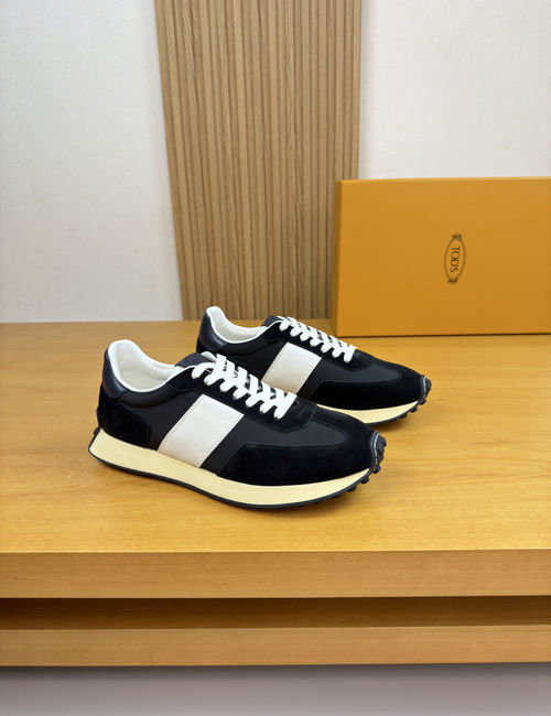 Tods Napa Leather Casual Sneakers With Logo