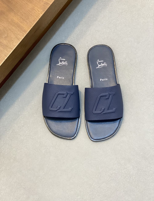 Christian Louboutin Genuine Leather Slip-On Sandals