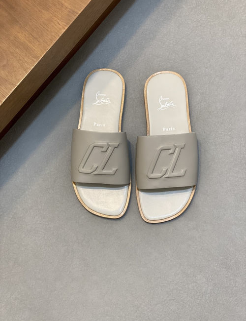 Christian Louboutin Genuine Leather Slip-On Sandals