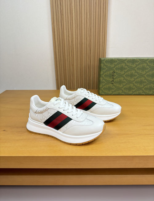 Gucci Casual Sneakers Nappa Leather Upper Cowhide Lining TPU Rubber Sole