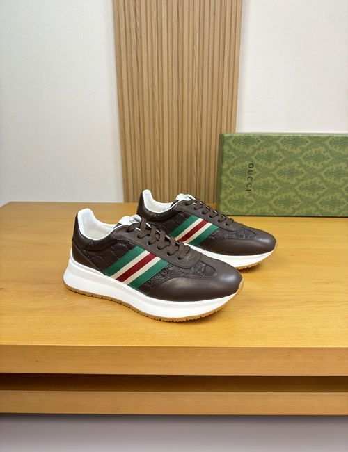 Gucci Embossed Leather Casual Sneakers