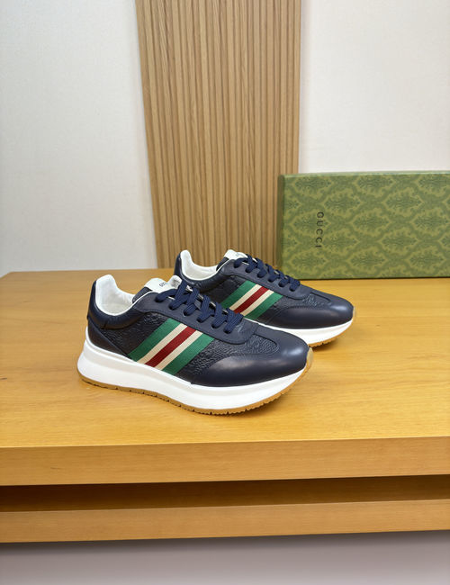Gucci Embossed Leather Casual Sneakers