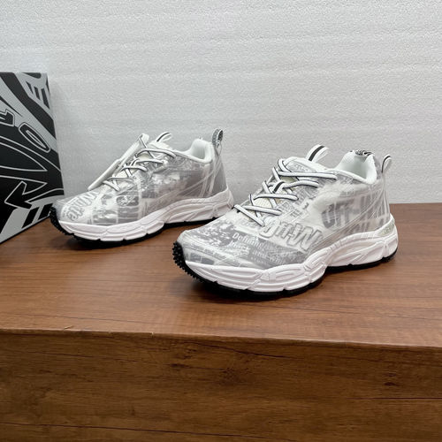 Fendi Grey White 4-layer Outsole Running Shoes
