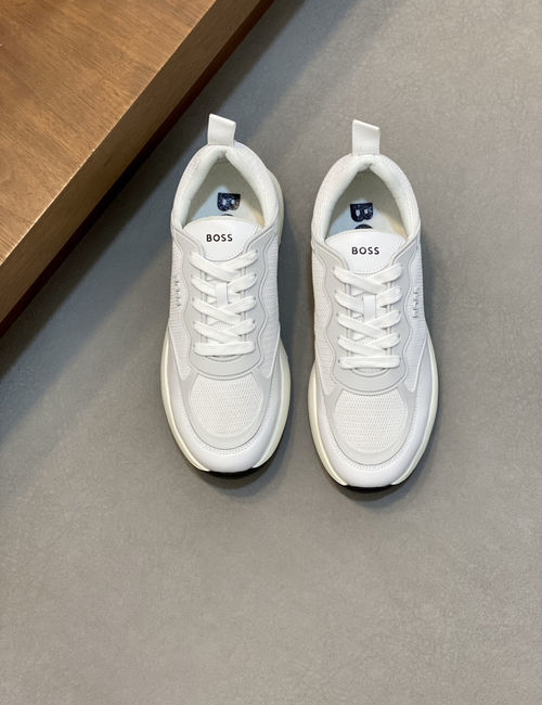 Hugo Boss Soft Leather Casual Flying Woven Sneakers