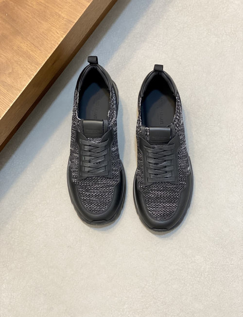 Armani Knit Slip-On Sneakers With TPU Accents