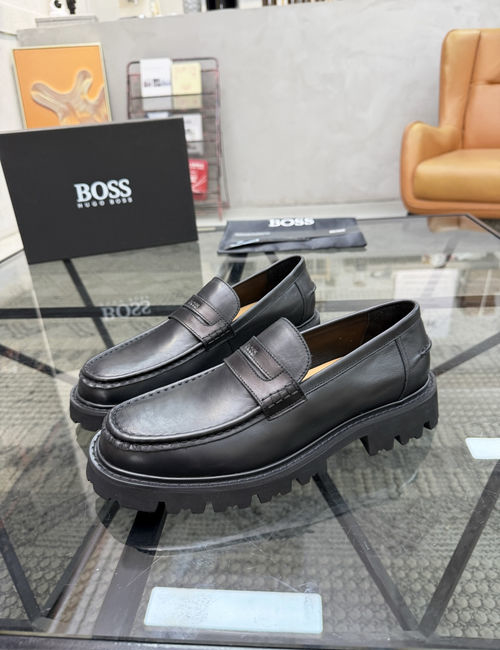 Hugo Boss Smooth Leather Casual Slip-on Loafers