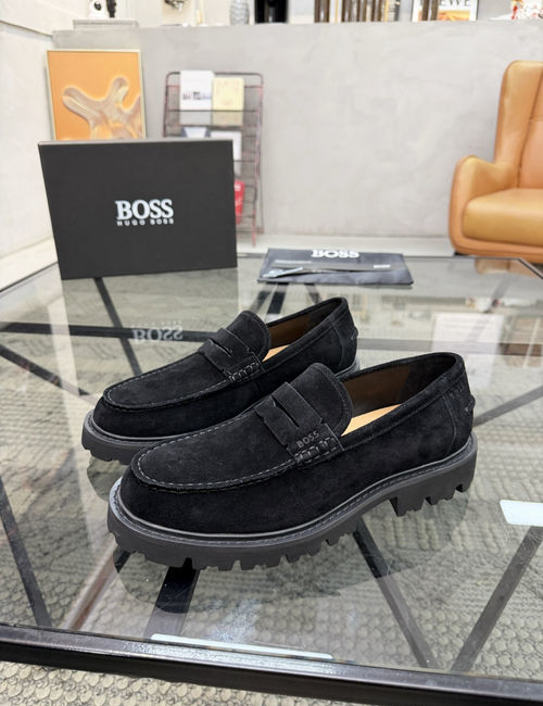 Hugo Boss Suede Leather Slip-on Casual Loafers