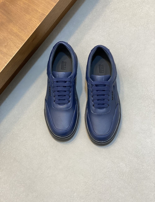 Zilli Stitched Casual Leather Sneakers