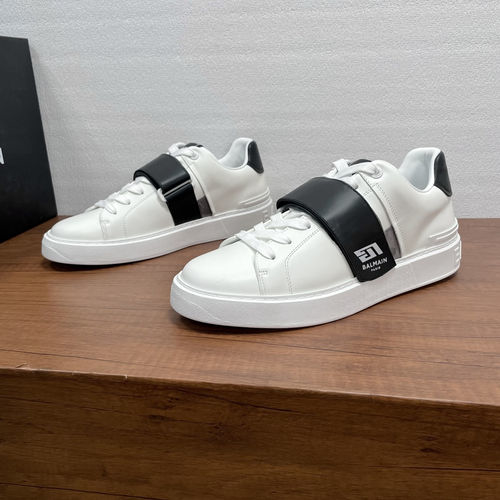 Balmain B-Court Sneakers With Velcro Strap
