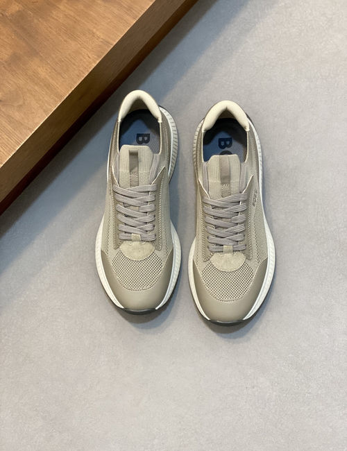 Hugo Boss Breathable Lace-Up Knit Casual Sneakers