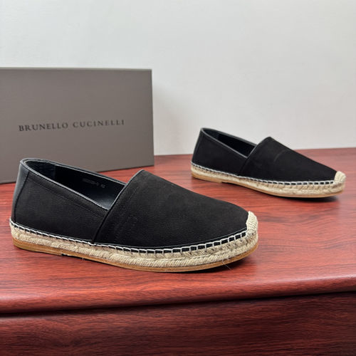 Brunello Cucinelli BC Leather Espadrille Casual Shoes