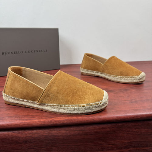 Brunello Cucinelli BC Leather Espadrille Casual Shoes
