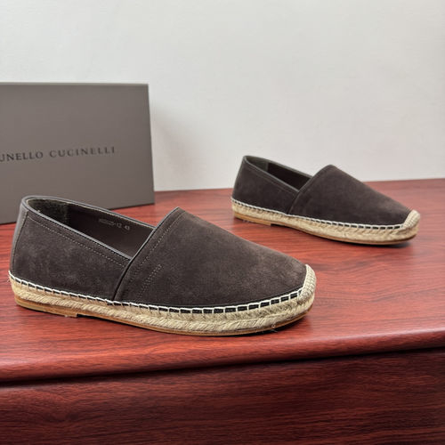 Brunello Cucinelli BC Leather Espadrille Casual Shoes